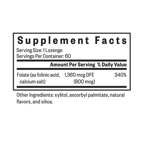 Folinic Acid Lozenge 60 Lozenges - Naturshopen.se