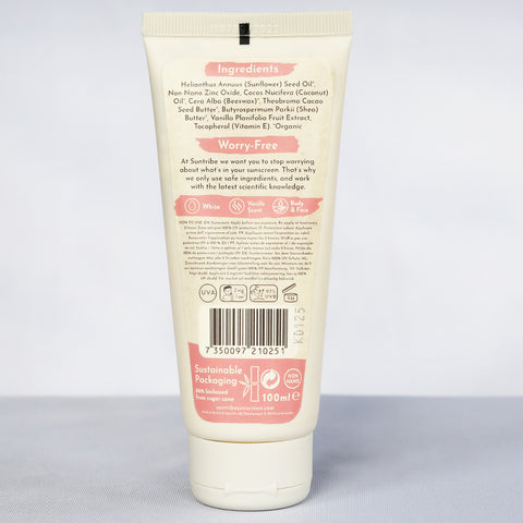 Suntribe All Natural Mineral Kids Vanilla Sunscreen SPF 30 