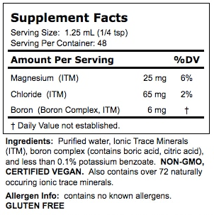 Trace Minerals Liquid Ionic Boron 6mg