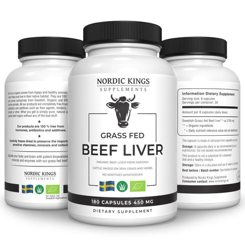 Nordic Kings Grass-fed & Organic Beef Liver Capsules