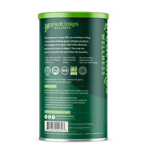 Great Lakes Wellness - Collagen Hydrolysate 454g - Naturshopen.se