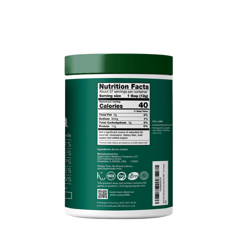 Great Lakes Wellness - Grass-Fed Beef Gelatin - Naturshopen.se