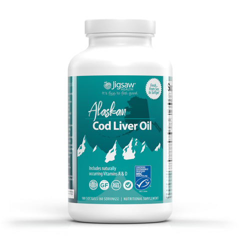 Jigsaw Health Alaskan Cod Liver Oil 180 kapslar