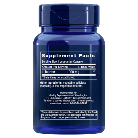 Life Extension Taurine - Naturshopen.se