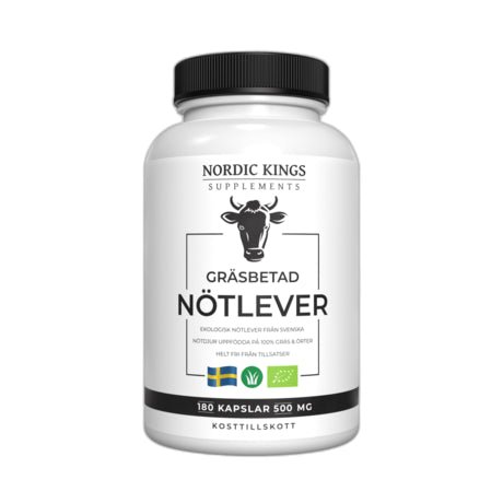 Nordic Kings Gräsbetad & Ekologisk Nötlever Kapslar - Naturshopen.se