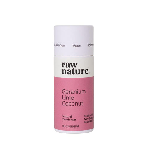 Raw Nature - Natural Deodorant - Geranium Lime